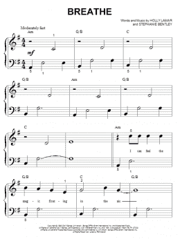page one of Breathe (Big Note Piano)