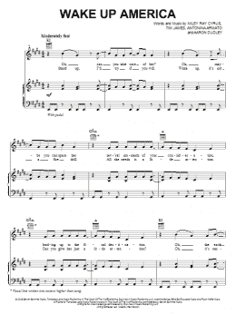 page one of Wake Up America (Piano, Vocal & Guitar Chords (Right-Hand Melody))