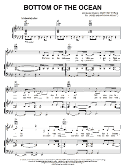 page one of Bottom Of The Ocean (Piano, Vocal & Guitar Chords (Right-Hand Melody))
