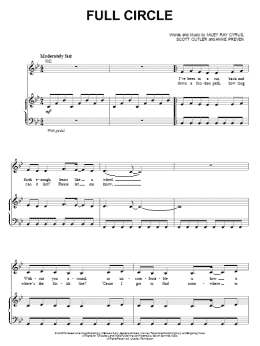 page one of Full Circle (Piano, Vocal & Guitar Chords (Right-Hand Melody))