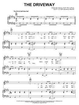 page one of The Driveway (Piano, Vocal & Guitar Chords (Right-Hand Melody))