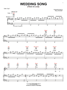page one of Wedding Song (There Is Love) (Piano, Vocal & Guitar Chords (Right-Hand Melody))