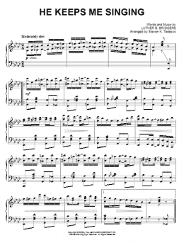 page one of He Keeps Me Singing [Ragtime version] (Piano Solo)