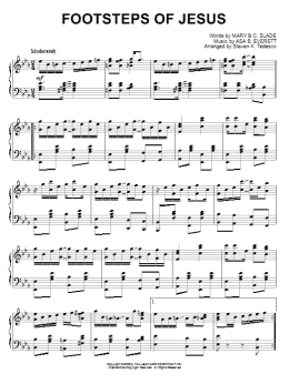 page one of Footsteps Of Jesus [Ragtime version] (Piano Solo)