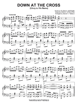 page one of Down At The Cross (Glory To His Name) [Ragtime version] (Piano Solo)