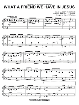 page one of What A Friend We Have In Jesus [Ragtime version] (Piano Solo)