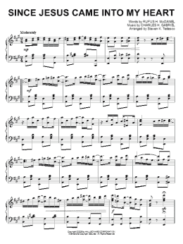 page one of Since Jesus Came Into My Heart [Ragtime version] (Piano Solo)