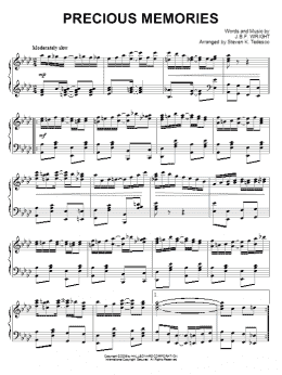 page one of Precious Memories [Ragtime version] (Piano Solo)