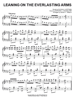 page one of Leaning On The Everlasting Arms [Ragtime version] (Piano Solo)