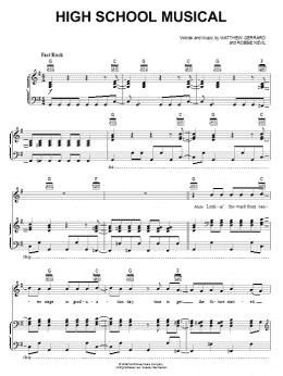 page one of High School Musical (Piano, Vocal & Guitar Chords (Right-Hand Melody))