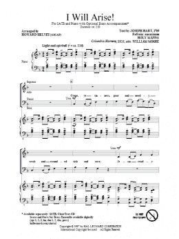 page one of I Will Arise! (SATB Choir)