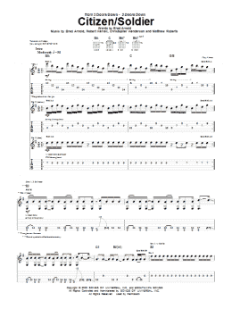 page one of Citizen/Soldier (Guitar Tab)