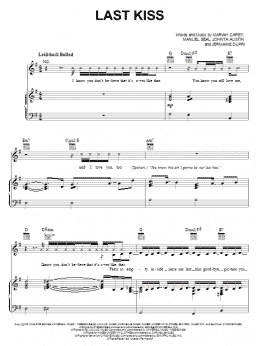 page one of Last Kiss (Piano, Vocal & Guitar Chords (Right-Hand Melody))