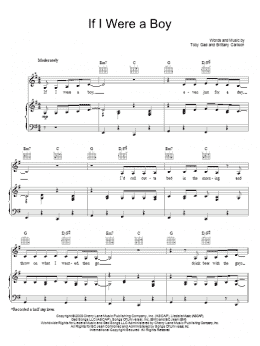 page one of If I Were A Boy (Piano, Vocal & Guitar Chords (Right-Hand Melody))
