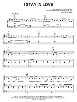 page one of I Stay In Love (Piano, Vocal & Guitar Chords (Right-Hand Melody))
