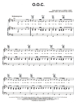 page one of O.O.C. (Piano, Vocal & Guitar Chords (Right-Hand Melody))