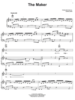 page one of The Maker (Piano, Vocal & Guitar Chords (Right-Hand Melody))