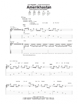 page one of Amerikhastan (Guitar Tab)