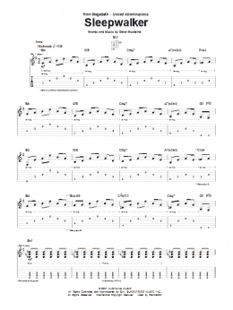 page one of Sleepwalker (Guitar Tab)