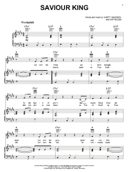 page one of Saviour King (Piano, Vocal & Guitar Chords (Right-Hand Melody))
