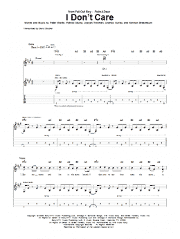 page one of I Don't Care (Guitar Tab)