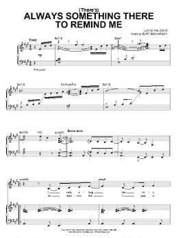 page one of (There's) Always Something There To Remind Me (Piano & Vocal)