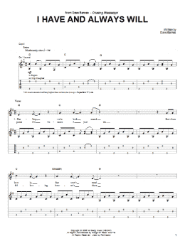 page one of I Have And Always Will (Guitar Tab)