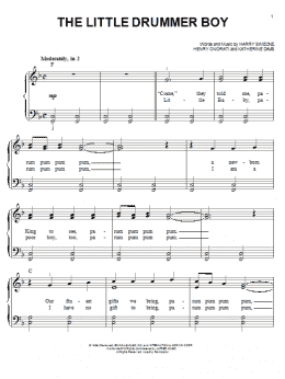 page one of The Little Drummer Boy (Easy Piano)