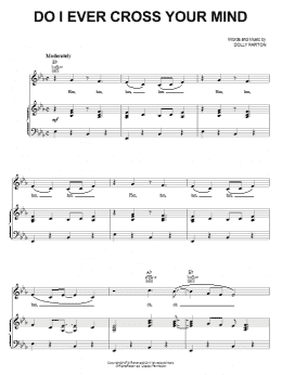 page one of Do I Ever Cross Your Mind (Piano, Vocal & Guitar Chords (Right-Hand Melody))