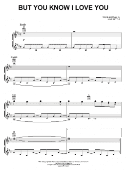page one of But You Know I Love You (Piano, Vocal & Guitar Chords (Right-Hand Melody))