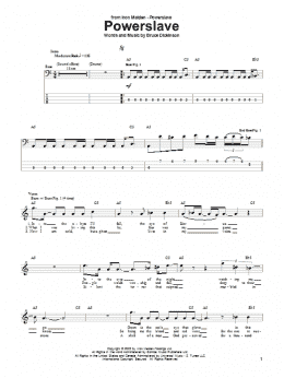page one of Powerslave (Bass Guitar Tab)