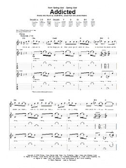 page one of Addicted (Guitar Tab)