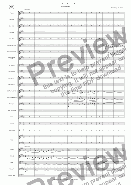 page one of "Winter" Symphony no.1 Op.1, 1st mvt. - Moderato
