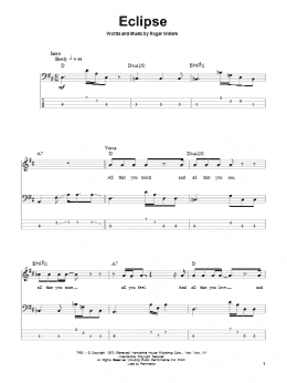 page one of Eclipse (Bass Guitar Tab)