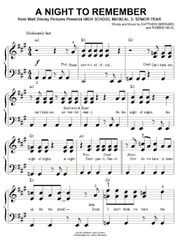 page one of A Night To Remember (Big Note Piano)