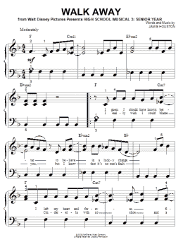 page one of Walk Away (Big Note Piano)