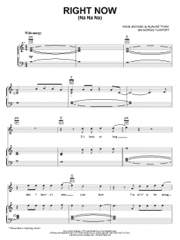 page one of Right Now (Na Na Na) (Piano, Vocal & Guitar Chords (Right-Hand Melody))