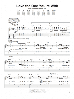 page one of Love The One You're With (Easy Guitar Tab)