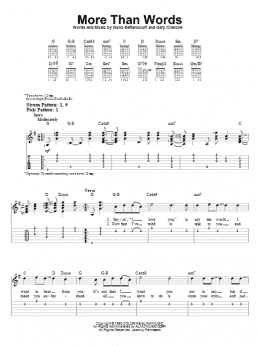 page one of More Than Words (Easy Guitar Tab)