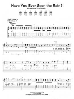page one of Have You Ever Seen The Rain? (Easy Guitar Tab)