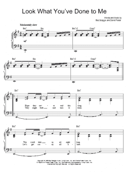 page one of Look What You've Done To Me (Easy Piano)