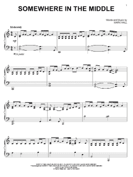 page one of Somewhere In The Middle (Piano Solo)