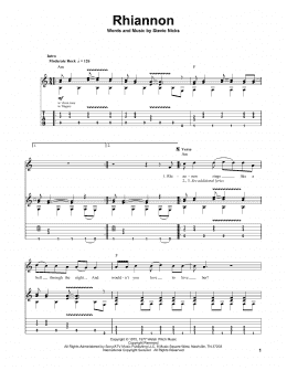 page one of Rhiannon (Guitar Tab (Single Guitar))