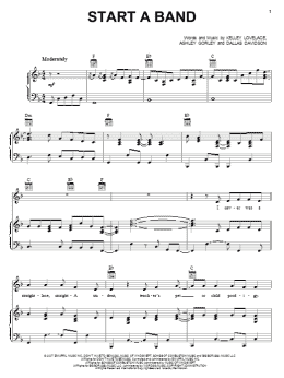page one of Start A Band (Piano, Vocal & Guitar Chords (Right-Hand Melody))