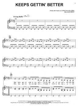 page one of Keeps Gettin' Better (Piano, Vocal & Guitar Chords (Right-Hand Melody))