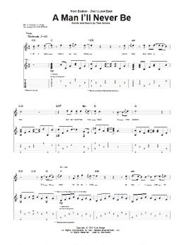 page one of A Man I'll Never Be (Guitar Tab)