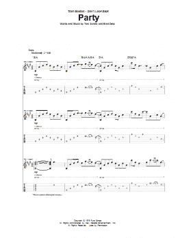 page one of Party (Guitar Tab)