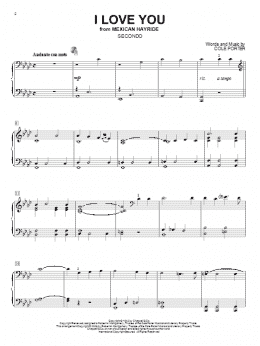 page one of I Love You (Piano Duet)