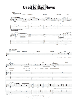 page one of Used To Bad News (Guitar Tab)