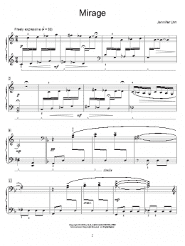 page one of Mirage (Educational Piano)